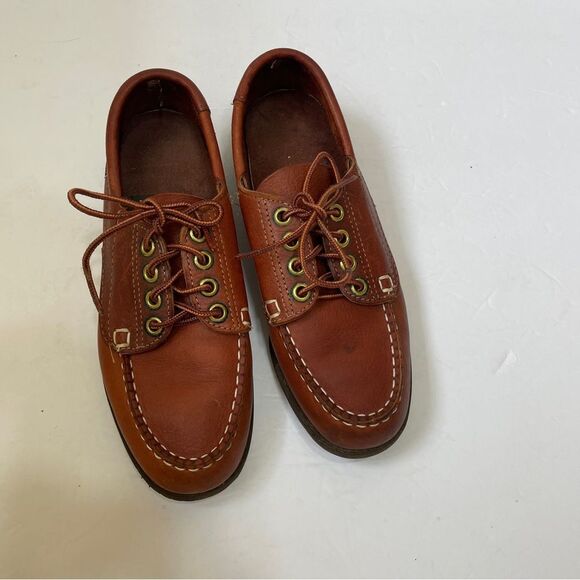 NEW WITHOUT TAGS SEBAGO BOAT LOAFERS IN BROWN LEATHER - Picture 3 of 7